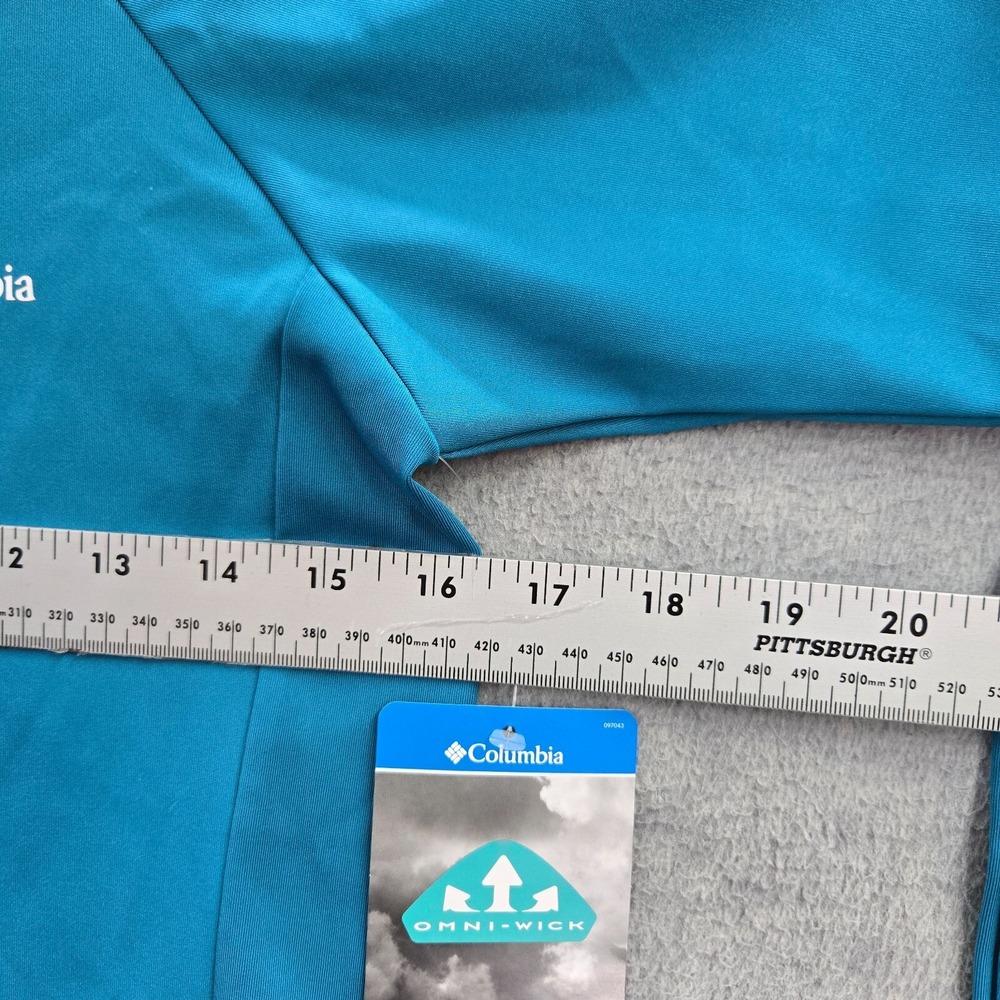 Columbia Women‎ Activewear Top Large Blue Sculpt Training Crop Shirt NWT - Picture 7 of 12